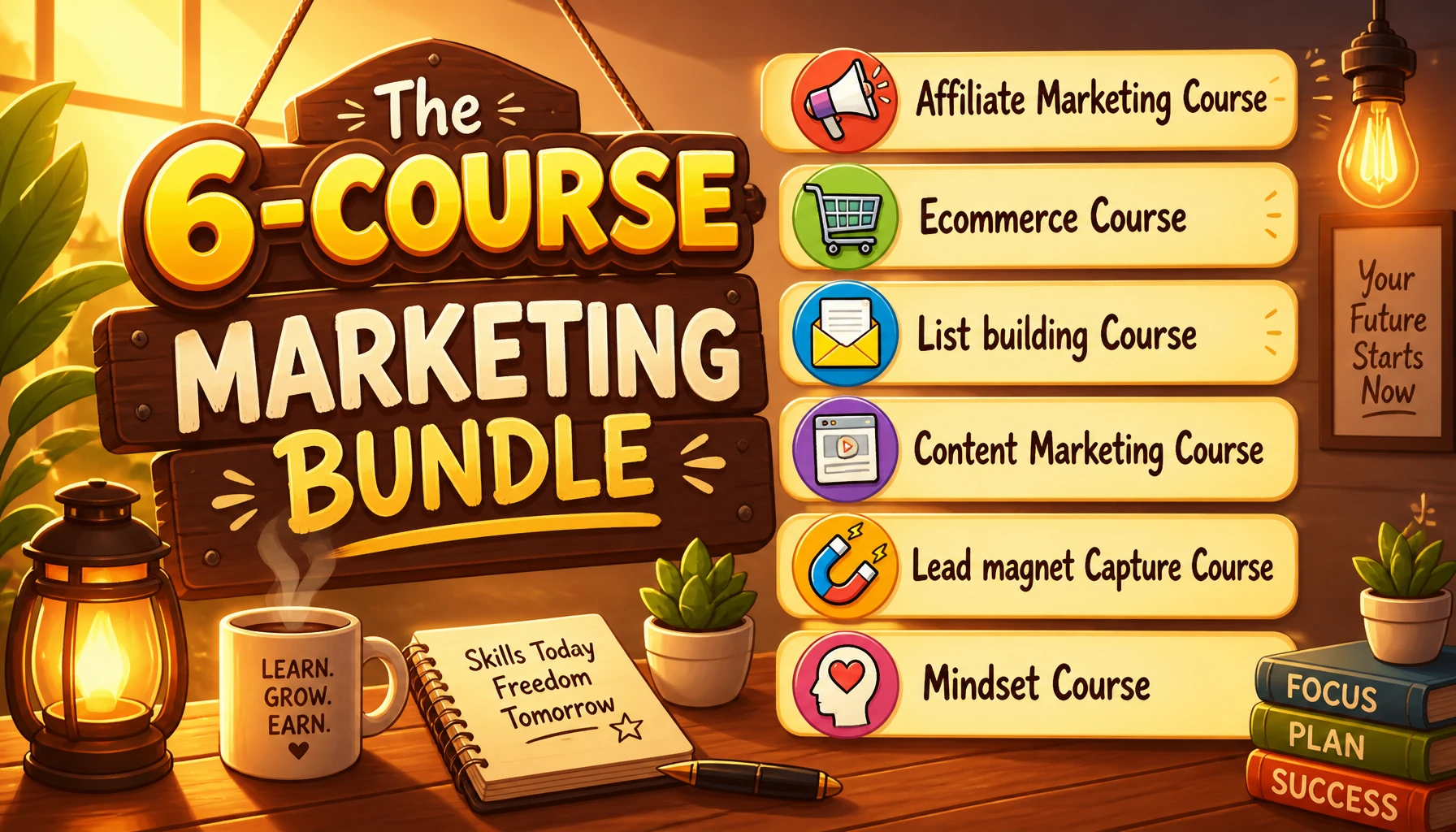 6-Course Marketing Bundle: all six marketing courses